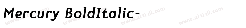 Mercury BoldItalic字体转换